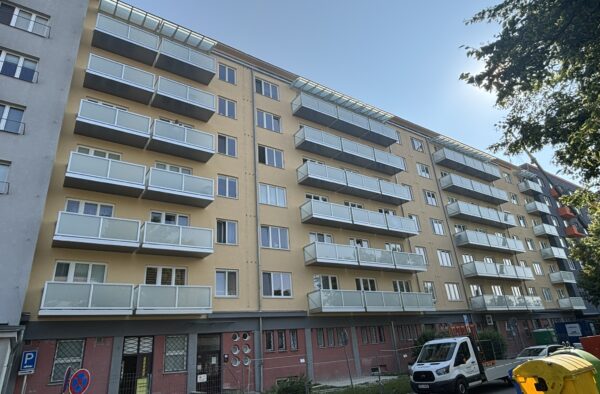 Výroba a montáž nových balkónů Hlavní třída 57,61,63 Ostrava